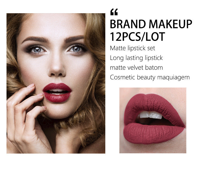12 PCs Lipstick Kit Long Lasting Matte Set Lipstick 12 PCs Lipstick Kit Long Lasting Matte Set Lipstick